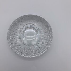 Orrefors Crystal Glass CANDLE HOLDER Discus Votive Tea Light (SIGNED) Vintage